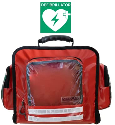 MedX5 Bolsa de pared combinada de material de primeros auxilios y desfibrilador para desfibriladores HeartSine