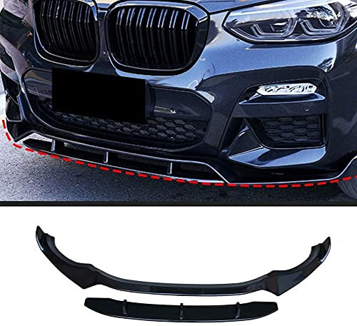 Auto Frontspoiler Lippe für BMW G01 X3 G02 X4 2018 2019 2020, ABS Frontstoßfänger Lip Chin Spoiler, Frontleiste Frontschaufel Diffusor Frontstoßfänger Autozubehör Body Kit