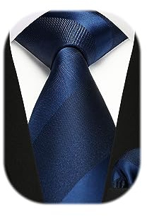 Enlision Krawatte Herren mit Einstecktuch Set Check/Plaid/Streifen Krawatte & Taschentuch für für Business Hochzeit Feier Anzug