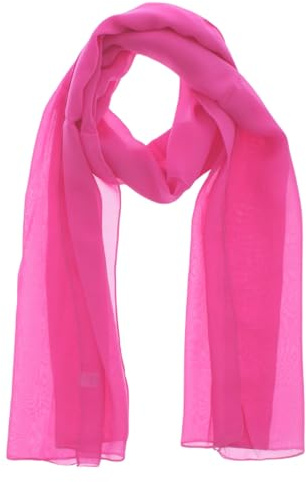 WESTEND CHOICE - Écharpes en mousseline pour femmes - Écharpe unie pour le cou - Écharpe douce pour la tête - Écharpe légère pour les femmes et les filles - 150x45 cm, rose, taille unique