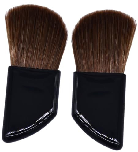 Ipetboom 2stücke Tragbare Puder-foundation Makeup-pinsel Für Reisen Vielseitig Einsetzbar Für Puder Und Flüssigfoundation Einfach Zu Reinigen Lagern