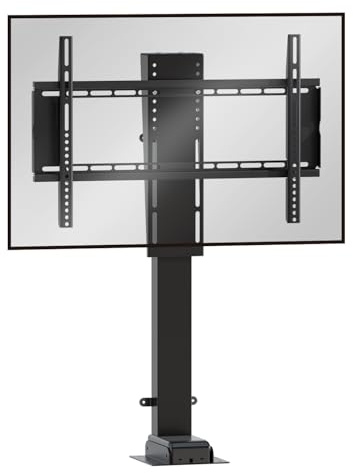 DIHOOL TV Lift Elektrisch mit Fernbedienung für 60-75 Zoll Max 100kg TV Bodenständer Höhenverstellbar (Höhe: 710-1610MM)