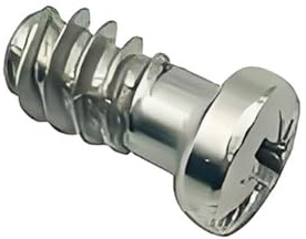 LIKERAINY Eurotornillos de Acero 6,4 x 12 mm Tornillos de Unión con Rosca para Muebles Tornillo de Fijación para Bisagras de Armarios Tornillos de Cabeza Plana Phillips 200 Piezas