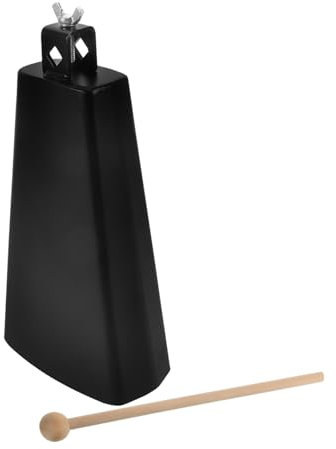 FUNOMOCYA Kuhglocke Für Schlagzeug Kleine Glocke Aus Metall Cowbell Mit Stock Für Musik Und Sport Leicht Tragbar Und Einfach Zu Bedienen