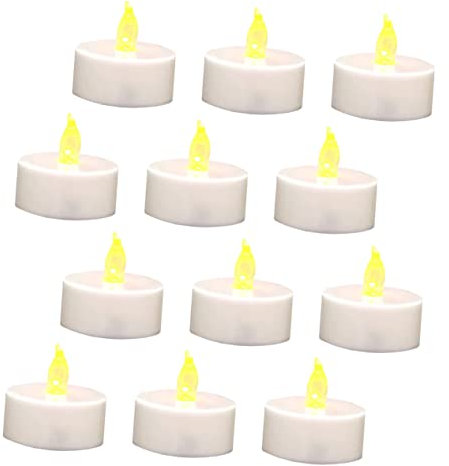 Cabilock 12 Stücke Realistische Kerze Lampe Elektrische Kerze Dekorative Beleuchtung Sicher Für Home Bar Hochzeit