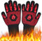 Ksvaye Guantes Barbacoa Altas Temperaturas hasta 800°c Guantes para Barbacoa Guantes Ignifugos para Parrilla Chimenea Hornear Microondas Cocina (Negro)