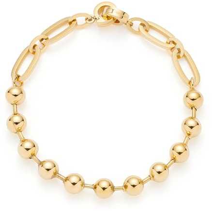 JEWELS BY LEONARDO Armband Dotty • Arm-Kette aus goldfarbenem Edelstahl • kräftigen Kugeln mit stilvollen Stegen • 19 cm Länge • Schmuck Geschenk für Frauen • 024925
