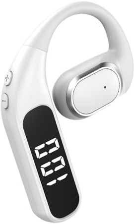 Oreillette sans fil Bluetooth 5.5 mains libres pour téléphone portable - Étanche - ENC - Réduction du bruit - Casque mains libres TWS avec micro pour iPhone, Android, travail, conduite, sport