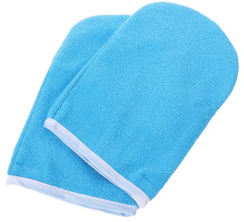CALLARON Guantes de Parafina para Manos Azul, de Poliéster, Reutilizables y Fáciles de Limpiar, Ideales para Spa y Maximizar Hidratación