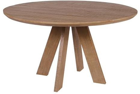 Riess Ambiente Runder Esstisch Art Wood - 140cm - braun - Mangoholz massiv lackiert pflegeleicht Küchentisch Holztisch 4 Personen