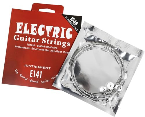 6 Stück .010-.046 E-Gitarrensaiten Brillanter Klang Saiten für 6 Saiten Gitarrenzubehör Leistungsstark