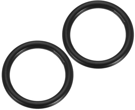 PATIKIL 2 Stück 3mm x 20mm Metall O-Ringe 304-Edelstahl Schwarz Rundringe | O-Ring, Taschenzubehör, Metallringe, DIY-Zubehör für Gürtel, Nähen, Hundehalsbänder, Karabiner, Gurtbänder