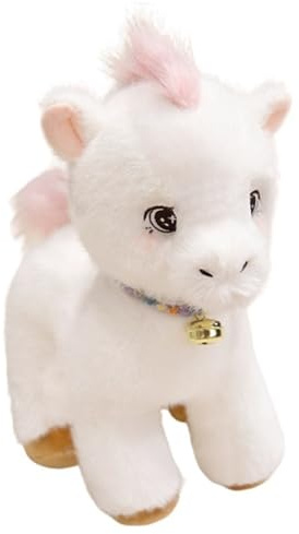 Pferde Plüschtier, Weiches Kuscheliges Pony Stofftierpuppe Lebensechtes Fohlen Plüschtier Als Geschenk for Jungen Kinder Mädchen Geburtstag(Pink,45cm/17.7in)