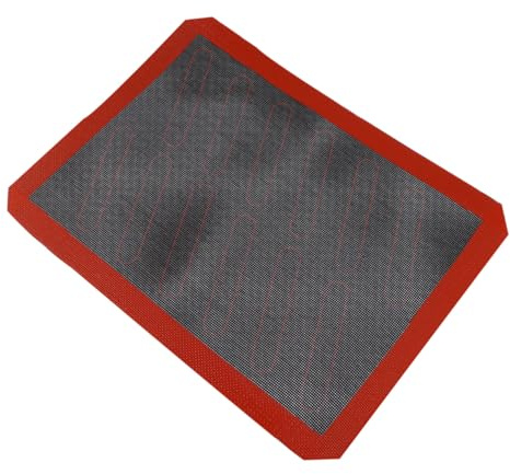 LIGIGWASH Alfombrilla de Silicona Perforada para Hornear Resistente al Calor Esterilla Antiadherente para Horno Tapete Reutilizable para Galletas Pasteles Pizza y Pan con Base de Fibra de