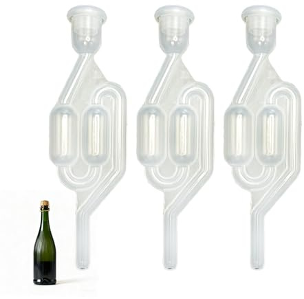 eModwey Tubo di Fermentazione con Válvula di Fermentazione, Bubbler per Birra e Vino, Airlock per Fermentazione di Crauti e Succo di Frutta, Accessorio Essenziale per Homebrewing