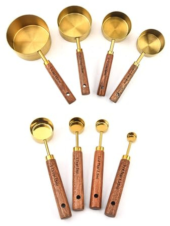 8Pcs Stainless Steels Measuring Spoons Tablespoon Small Cup Coffee Scoops for Coffee Teas Sugar Milk Baking Tool Small Cup Metal Spoon Tablespoon Kitchen Utensils Cooking Supplies