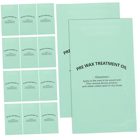 AUTSUPPL 50 Pièces Lingettes de Nettoyage Préparatoires à l'Épilation Lingettes Huile de Nettoyage Soyeuses pour Préparation Peau Élimination de Huile pour Épilation