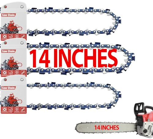FuGuiB 14 Inch Chain Saw Chains 3-Pack, Chains for Chainsaws, Compatible with Stihl MS181 MS211 MS231, 3636 000 0050