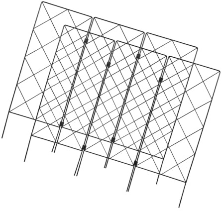 Gadpiparty 2 pièces Support de Plantes Grimpantes Fer Treillis Robuste pour Tomates et Vignes Cadre Pliable pour Jardin Extérieur Tuteur pour Légumes et Fleurs