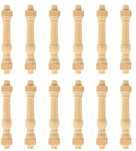 TOYANDONA 12 pour Maison de Poupée Accessoires Miniatures pour Maquettes Décorations DIY Balustrades Bois pour Meubles Miniatures