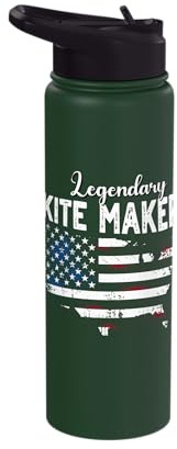 US Flag Kite Maker Stainless Steel Insulated Water Bottle