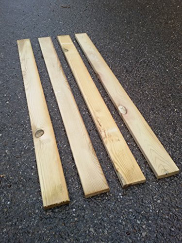 Gartenwelt Riegelsberger 10 Stück Zaunlatte aus Nadelholz kesseldruckimprägniert, Höhe 110 cm, Typ F 20x90 mm