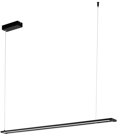 EGLO LED Pendelleuchte Amontillado, 2 flammige Hängelampe dimmbar | Hängeleuchte, Minimalismus aus Aluminium und Stahl, Esstischlampe, Wohnzimmerlampe hängend in Schwarz, Weiß
