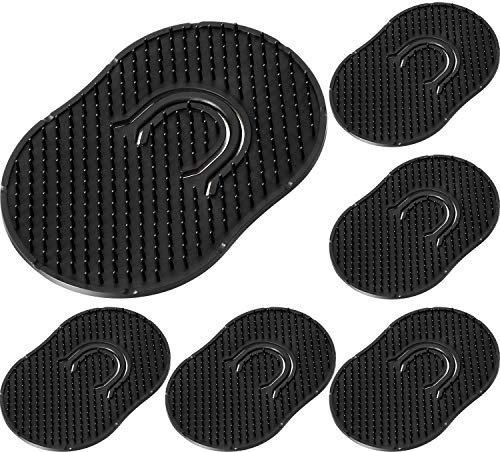 Boao 6 Packs Soft Portable Pocket Palm Combs, Shampoo Comb, Massager Hair Brush, Scalp Massager Brush(Black)