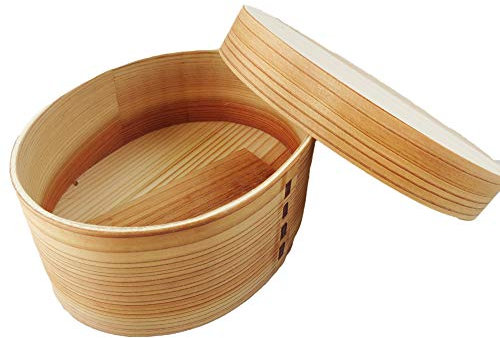 cocobitplus Mage Wappa: Bento Box Cedar Wood Unpainted Craftsman Handmade Japan Small