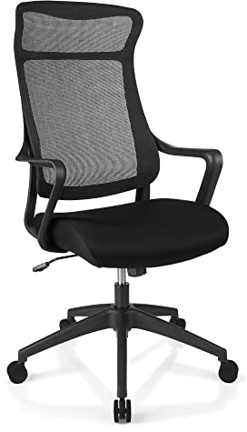 Realspace® Lenzer Mesh High-Back Task Office Chair, Black, BIFMA Compliant