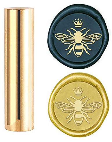 craspire Wax Seal Stamp Bee, Versiegelung Wachs Stempel Tier Mini Messing Stempel Pistole Wachs Siegel 15mm Für Umschlag Einladung Hochzeit Verschönerung Flasche Dekoration