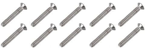 QUARKZMAN M2.5 x 16mm Senkkopfschrauben x 50 Stück 304 Edelstahl Flachkopf Kreuzschlitz-Befestigungselemente für Hausbau Maschinenwerkzeug, [Silber]