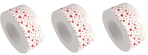 ABOOFAN 3 - -Aufkleber wandverkleidung wand polsterung Valentinstag-Bulletin-Grenze Schultafelgrenzen im Klassenzimmer rote Plakatwand Applikationen Verzierungen grenzt
