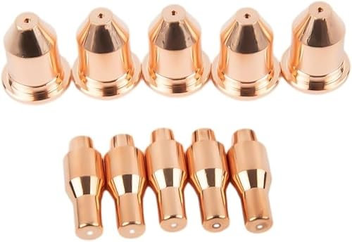 CaScab 5 Stück 0,9 mm Düse und 5 Stück Elektroden-Ersatzteil-Set für Hafenfracht 45A Plasmaschneider Titan 56255 56811 56576