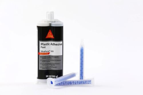 SIKA - 2k Kleber für das Auto - SikaForce-301 Fast - Schwarz - 50ml | Kunststoffkleber aus Polyurethan optimals für Kunstoffe und Plastik am Auto oder Caravan