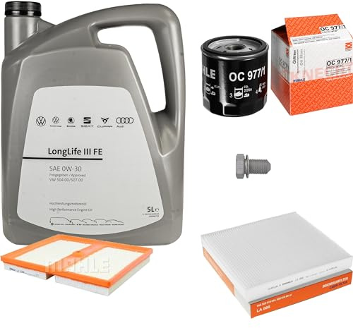 Inspektionspaket Wartungspaket Filterset mit 5 L 0W-30 Motoröl LongLife 3 FE, Ölfilter Luftfilter Innenraumfilter Ölablassschraube