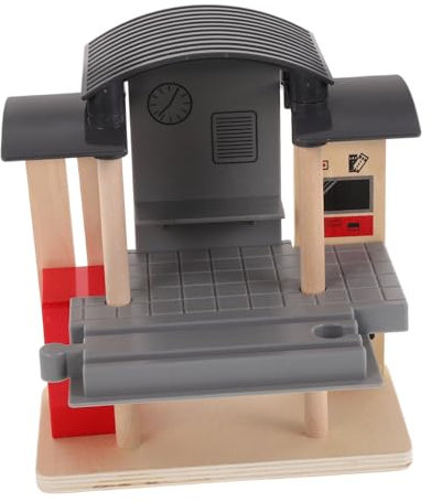Toyvian Zug Station Spielzeug Für Kleinkinder Pädagogisches Holz Eisenbahn Tracks Set Für
