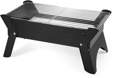 LLMTYO Barbecue à Charbon Portable, Petit Barbecue Pliable pour Camping, Mini-fumoir de Table Compact, grillades en Plein air pour Voyage, Pique-Nique dans la Cour, Plage