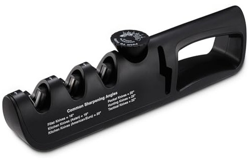 Knpwer Aiguiseur Couteaux,4 en 1Eguiseur à Angle Réglable,Multifonction et Aiguiseur de Cuisine de Polissage,Aiguiseur Couteaux Professionnel Manuel, avec 6 Niveaux d'angle Ajustable