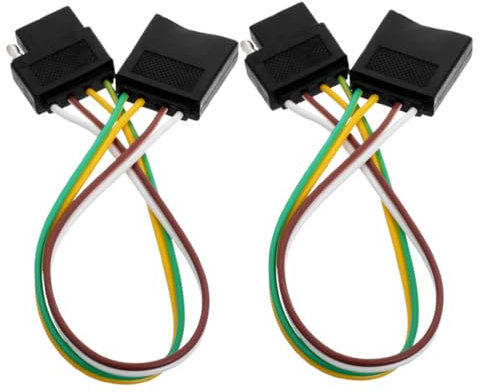 Cabilock 2pezzi Connettore Per Luci Del Rimorchio Da Cavo Spirale Con Protezione Tubo Filo Rame Da Adattatore Per Cablaggio Del Rimorchio Per Kit Luci