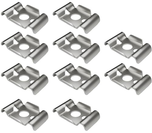 Wire Fence Clips, Pack of 10 Stainless Steel Wire Clamps, Industrial & Scientific Equipment for Garden, Yard, Agriculture, Walkway, Driveway and Patio