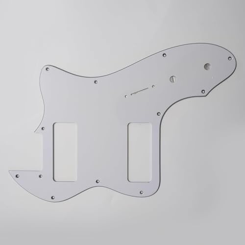 P90 2 Pickup Pickguard Scratch Plate for Fender 72 Thinline Telecaster Style Guitar Replacement Parts (Beige)