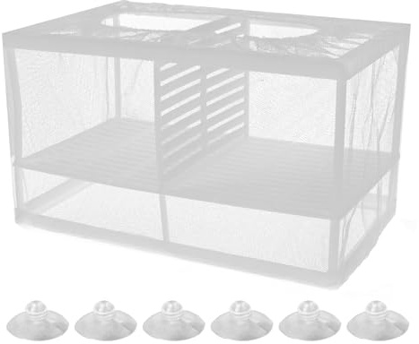 Couveuse Et Pondoir Aquarium, Boîte De Reproduction Pour Poissons Avec Séparation Amovible, Filet De Maille Fine, Auto-Flottante, Avec 6 Ventouses, Idéale Pour Pondoir Aquarium Et Protection Des Alevi