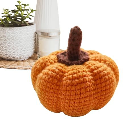 Yuemeuy Zucche All'uncinetto Decorazione,Zucche Alluncinetto Halloween Decorazioni Autunno | Decorazione Rustica Country per Cucina Mensola Libreria Vassoio - per Cucina Casa Ringraziamento Mensola