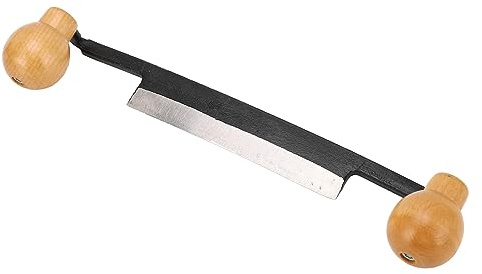 LUCKDANO Couteau à Tirage Droit avec Double Manche en Bois Antidérapant et Lame en Acier tungstène. Conception Légère Adaptée aux Amateurs de Menuiserie et de bricolage.