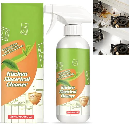 Kitchen Cleaner Spray, Natural Formula Kitchen Appliance Cleaning Products for Oven, Stainless Steel, Stove, Range Hood, Clean up Kitchen Oil Stain, 120ml
