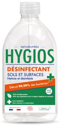 HYGIOS Nettoyant Désinfectant Eucalyptus Sols et Surfaces 1 L