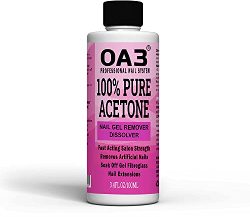 Pure Acetone Acrylic, Nail Polish, Nail Tip, Remover for UV/LED Gel Soak Off Nail Gel