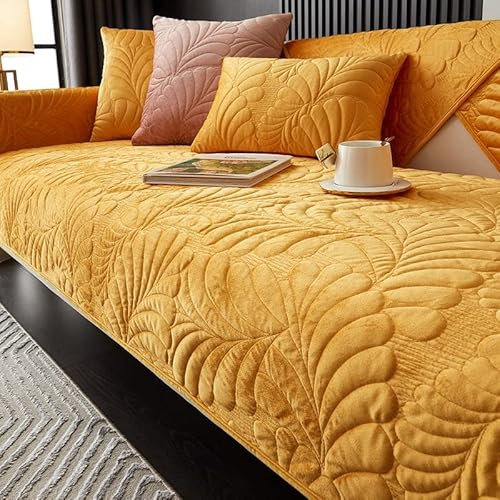 Sofa/Couch Überzug/überwurf Sofa Überwurfdecke Samt Sofabezug L Form/U Form/Ecksofa 3/2/1 Sitzer Sofahusse rutschfest Sofa Abdeckung Hund Katze Sitzflache Sofaschoner ( Color : T , Size : 110x160cm1pc
