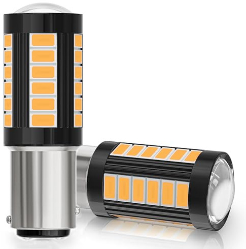 Tupolife LED 1157 12v 24v Glühbirne Super Hell Gelb (Warmweiss 3000K), Doppelkontaktsockel, Hohe und Niedrige Helligkeit, Für Landschaft Beleuchtung Niedervolt-Gerätebeleuchtung, 2-Stück